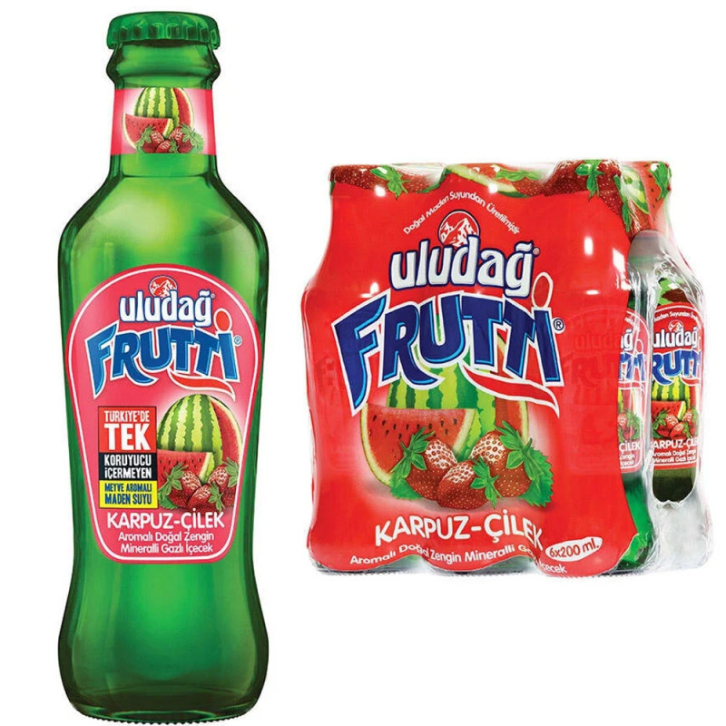 ULUDAĞ FRUTTİ ÇİLEK ARO.MADN SUYU 200 ML